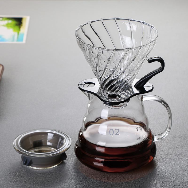 Coffee Extraction Equipment - Giet over koffiezetapparaat, borosilicaatglas koffieserver met