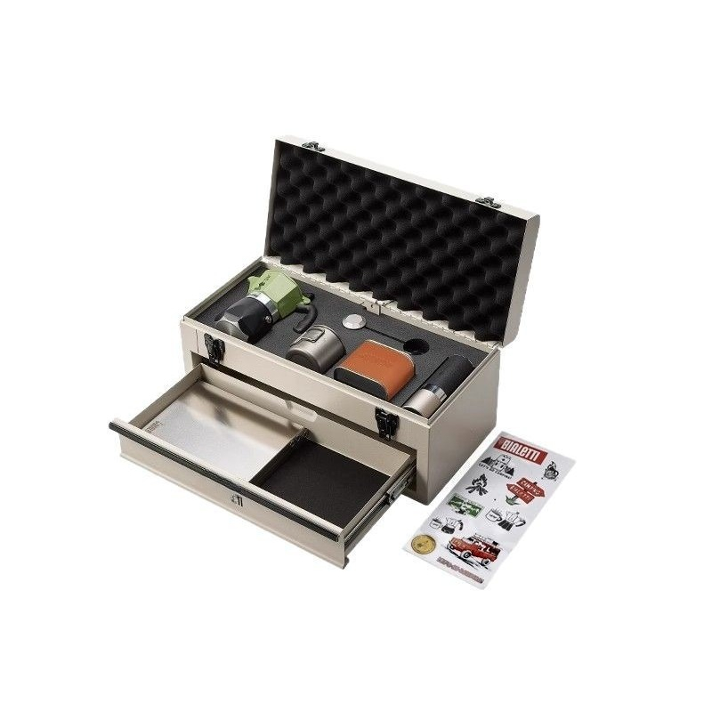 Coffee Equipment Gift Set - Camping koffiebox, mokkapot, outdoor cadeaupakket, complete