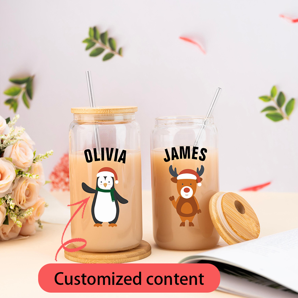 Coffee Equipment Gift - Kerstmis gepersonaliseerde drinkglas koffie water sap