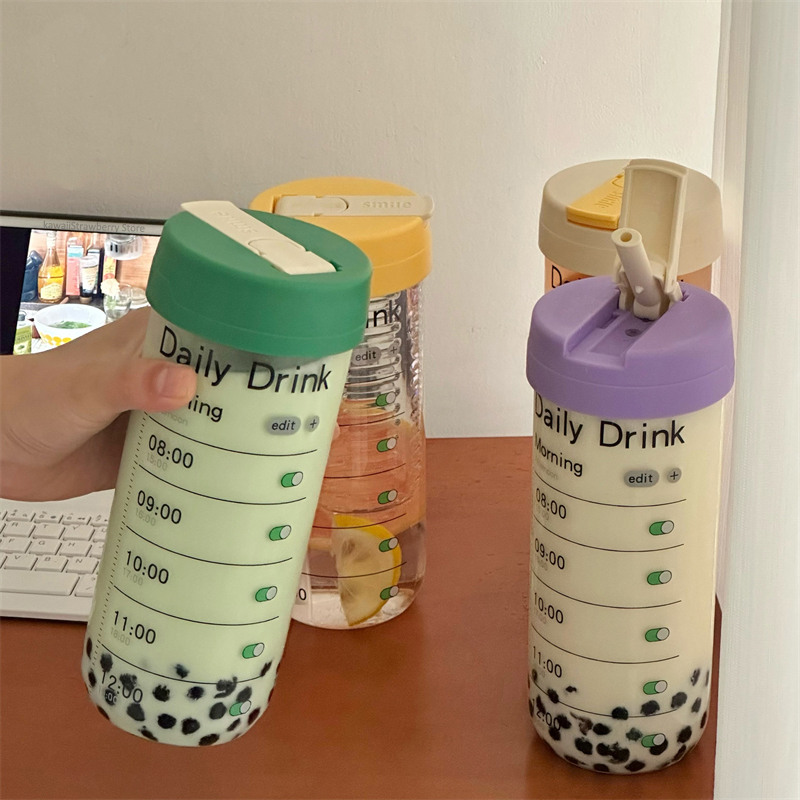 Coffee Equipment Gift - Glazen Waterfles Met Time Marker Stro
