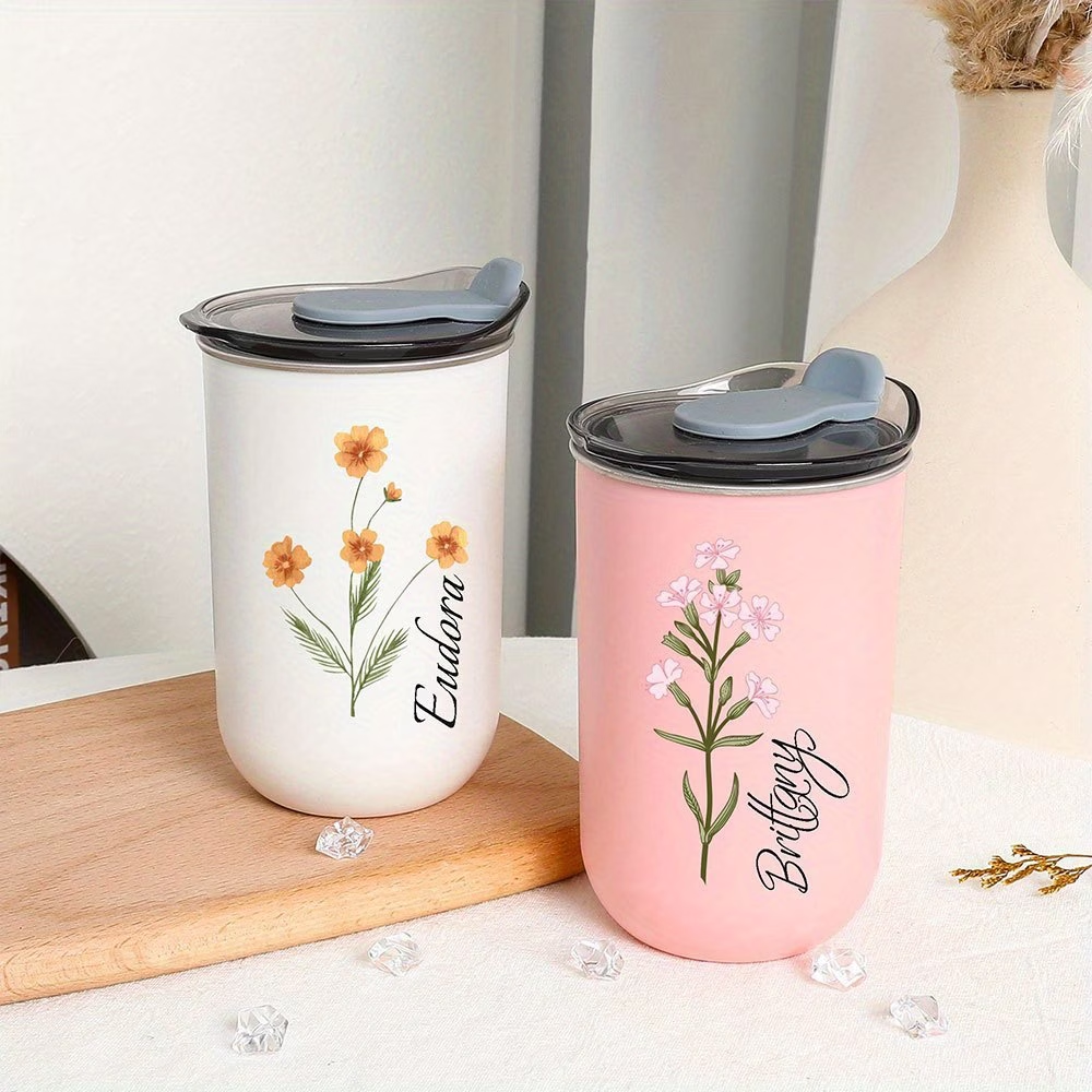 Coffee Equipment Gift - Op maat gemaakte bloemenmokken voor verjaardagen,