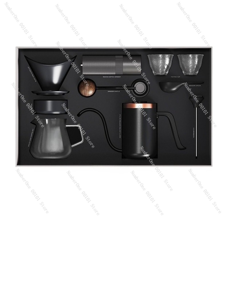 Coffee Equipment Gift Set - Handmatige Koffiezetapparaat Set Cadeauverpakking Koffiemaler Filterbeker