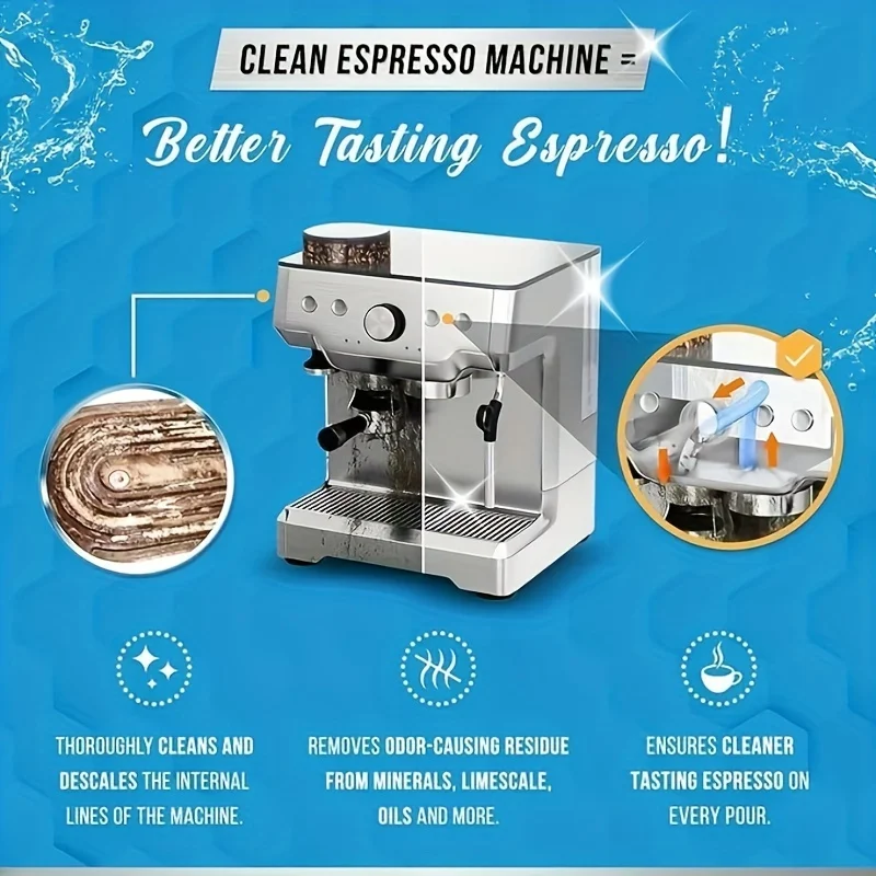 Backflush Tablet Cleaner - Espressoapparaat Reinigingstabletten Ontkalkende-terugspoeloplossing Olieverwijderaar Reinigingstablet, Speciale