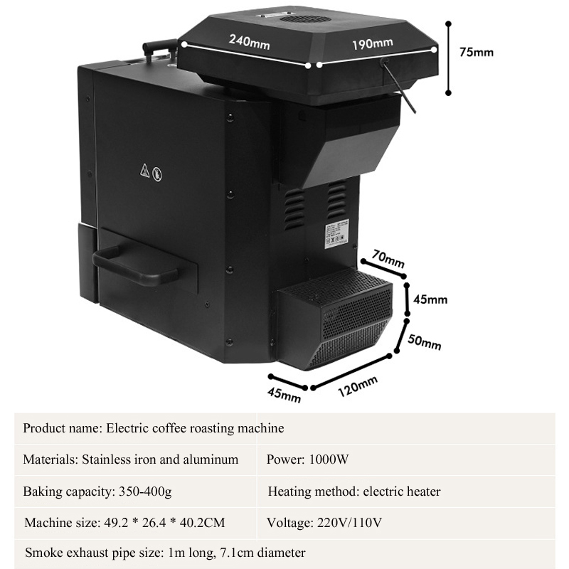 Huishoudelijke koffiebonenbran - Coffee Equipment Usa recensie en prijs