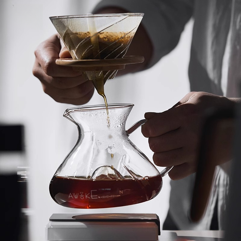 Glazen koffiekan met V60-dripp - Coffee Equipment Pour Over recensie en prijs