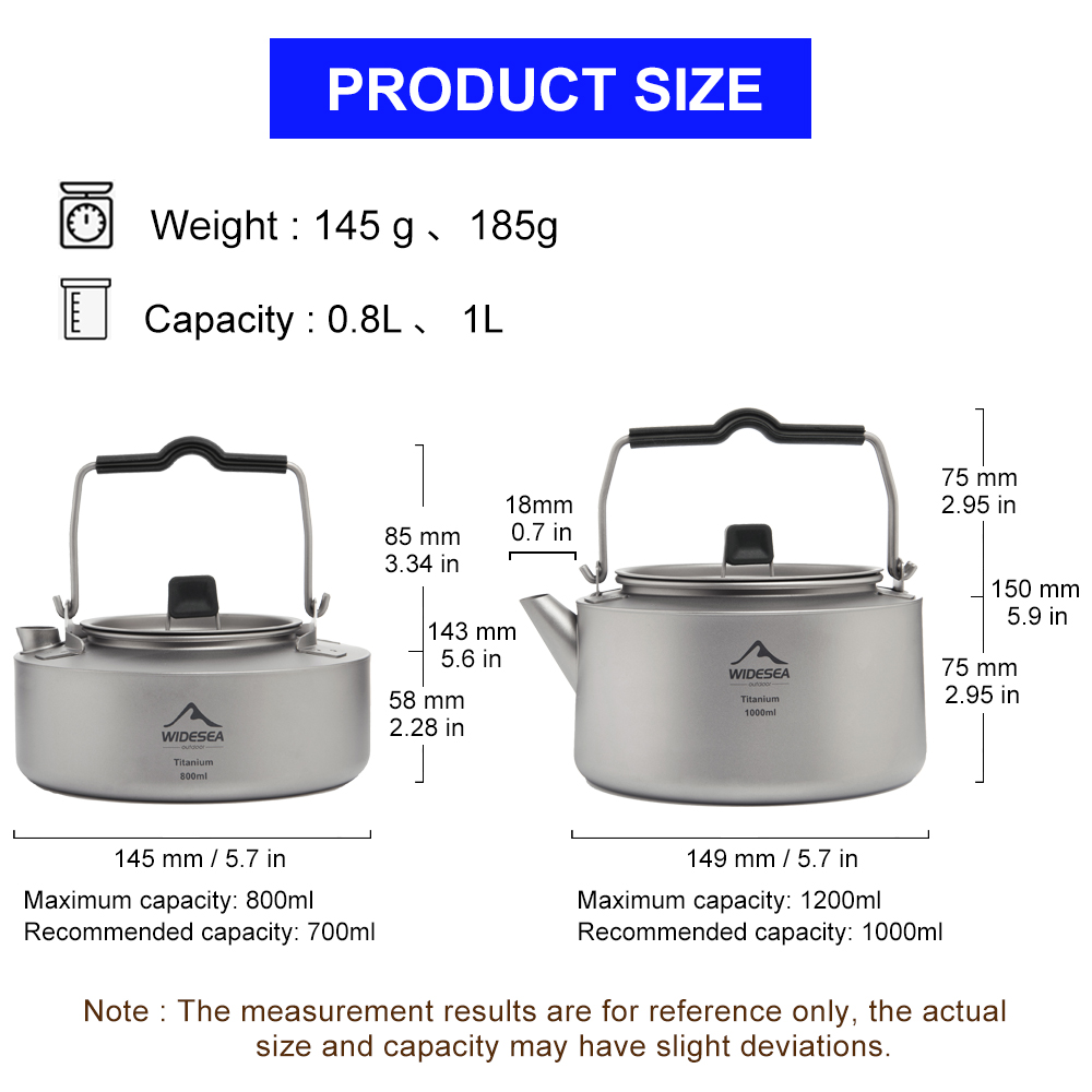 Widesea Camping Titanium Water - Coffee Equipment And Supplies recensie en prijs