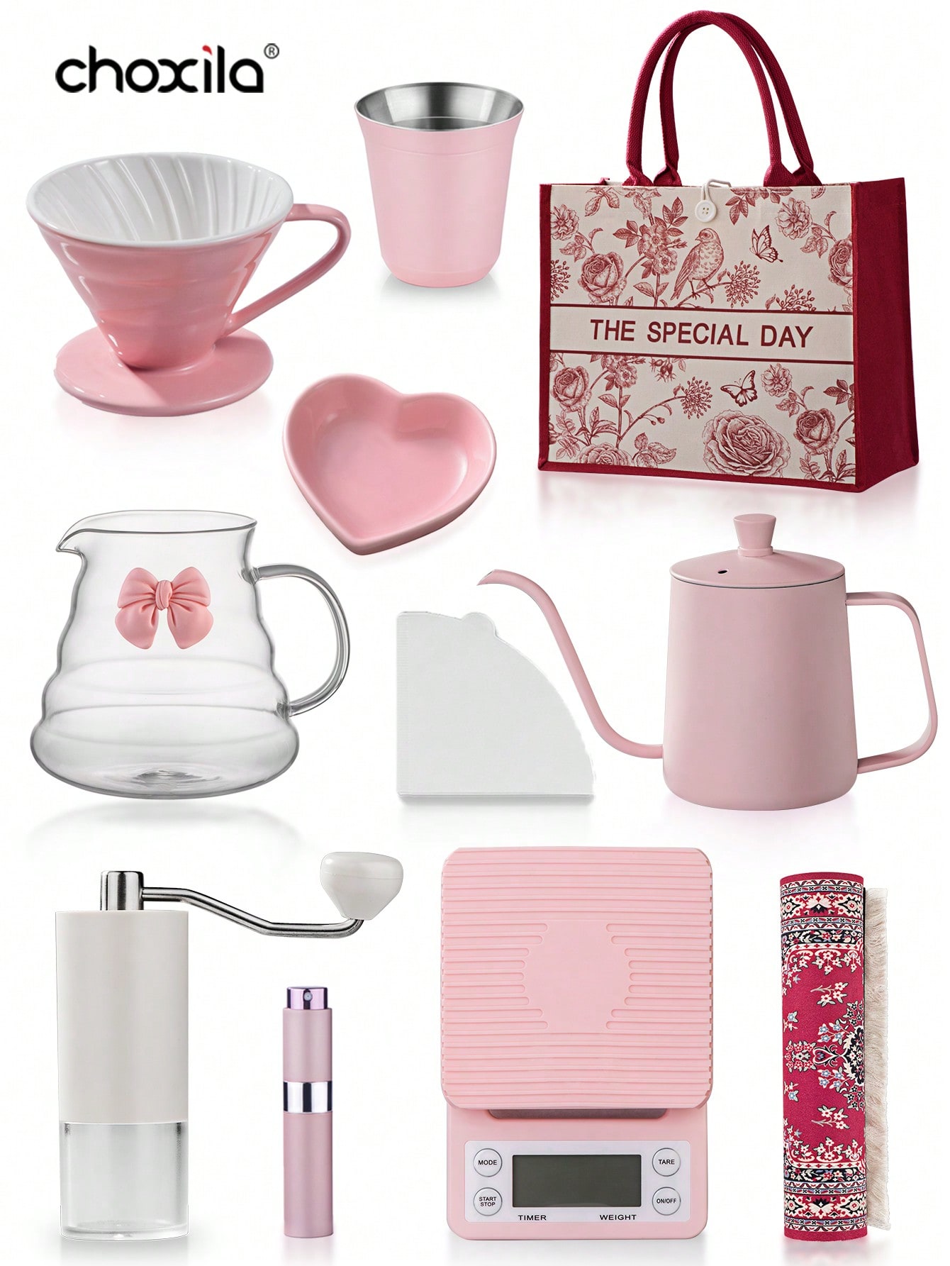 1 set roze giet-over koffieset - Coffee Equipment Pour Over recensie en prijs