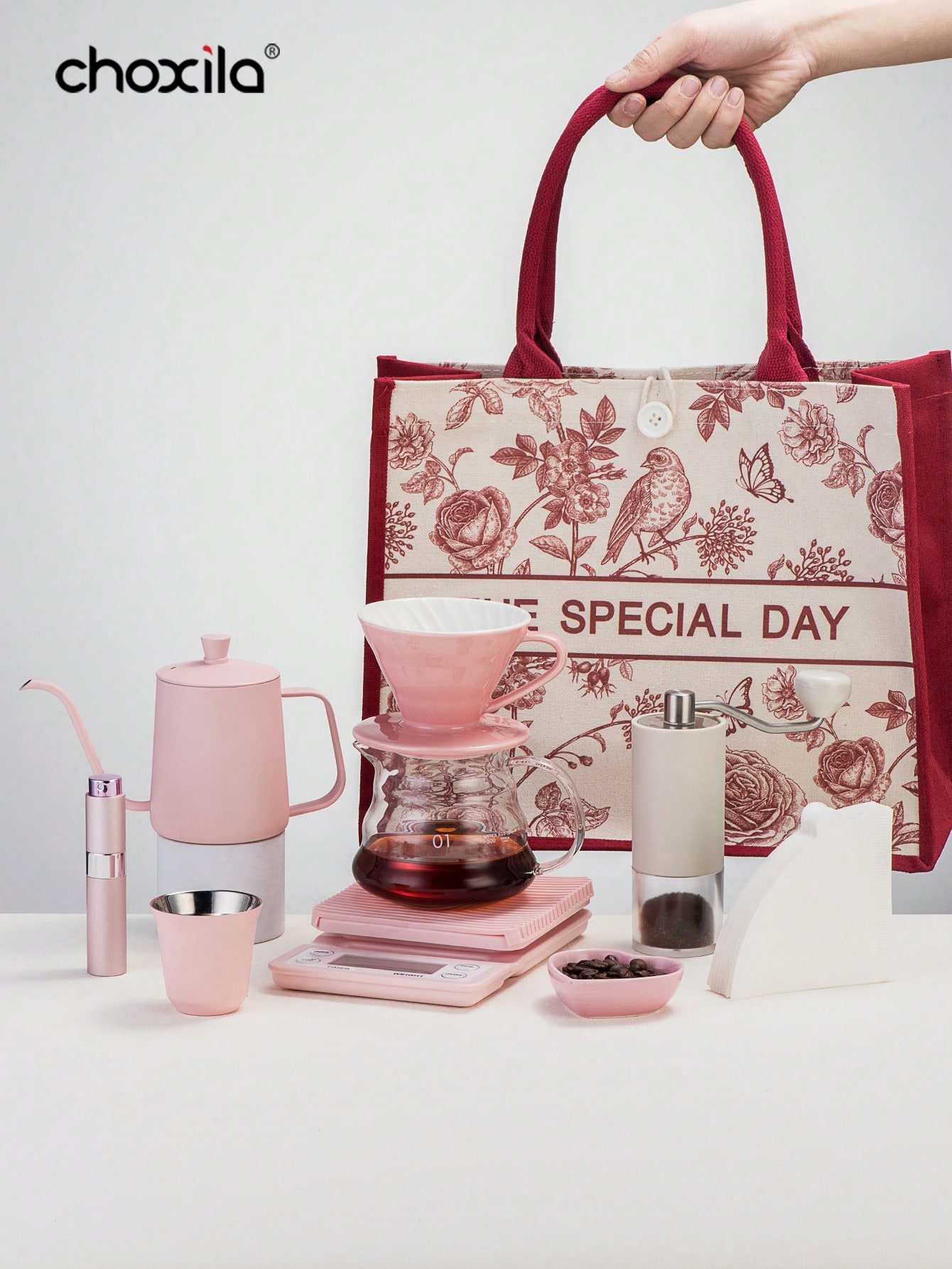 1 set roze giet-over koffieset - Coffee Equipment Pour Over recensie en prijs