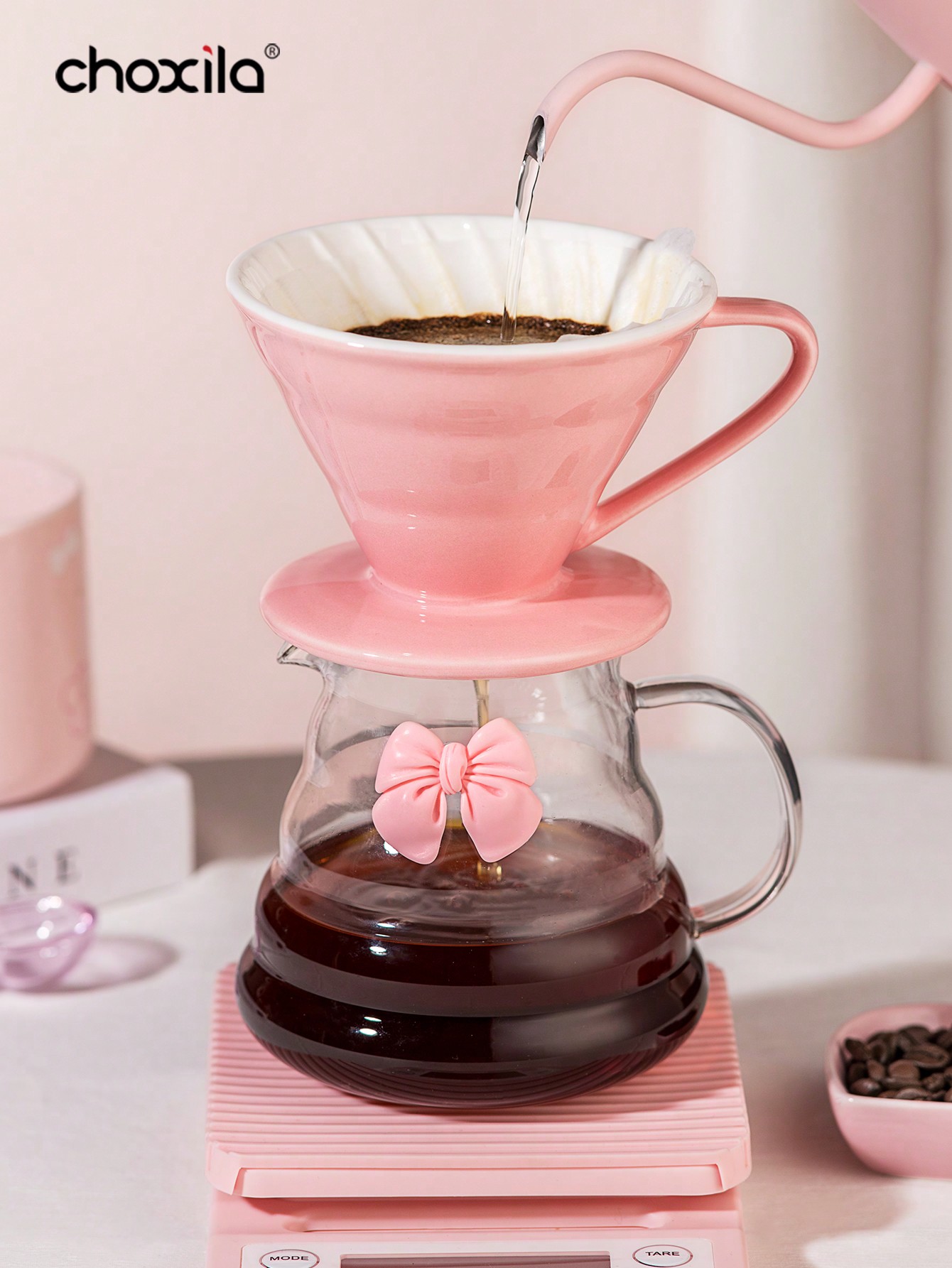 1 set roze giet-over koffieset - Coffee Equipment Pour Over recensie en prijs