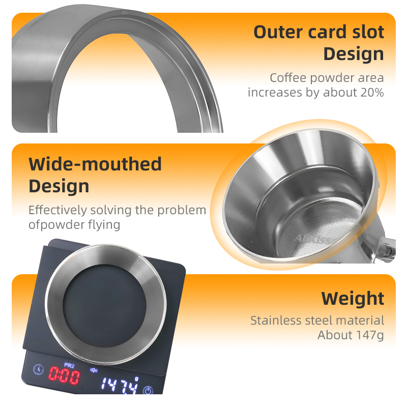 54mm Koffie Doseerring Rvs Bar - Coffee Extraction Equipment recensie en prijs