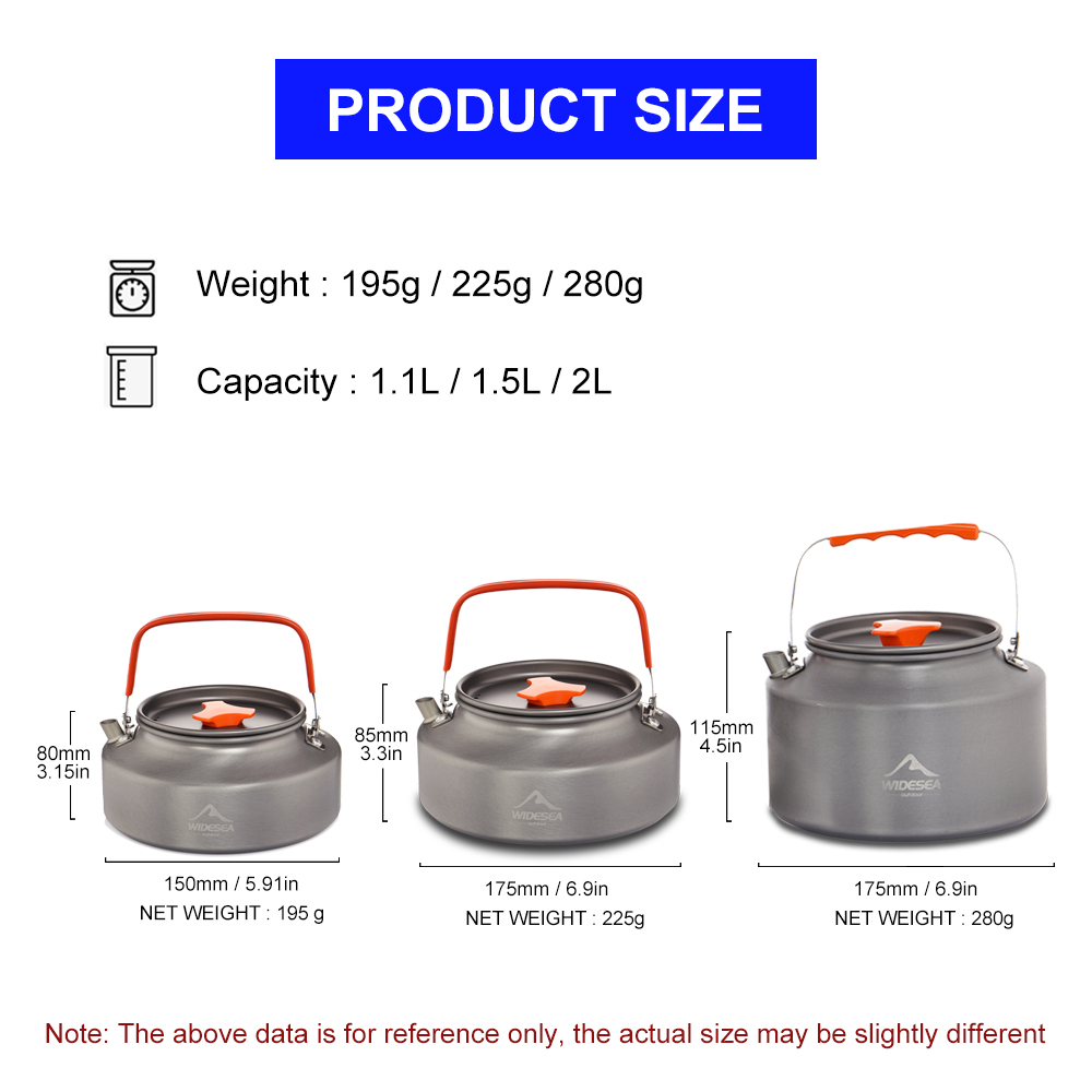 Widesea 1.1L 2L1.5L Camping Wa - Coffee Equipment And Supplies recensie en prijs